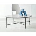 thumbnail image 2 of SAFAVIEH Couture Jessa Contemporary Oval Metal Coffee Table, Black/White, 2 of 11