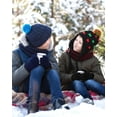 thumbnail image 4 of 2 Pairs Kids Fleece Lined Gloves Winter Thick Warm Thermal Cable Knit Gloves for 6-10 Years Boys Girls, 4 of 6