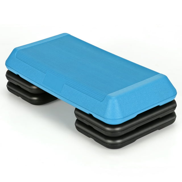 Costway 29" Adjustable Workout Fitness Aerobic Stepper Exercise Platform W/Riser 4" -6" -8
