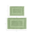 thumbnail image 3 of Jean Pierre New York Sophie Border 100% Cotton Non-Slip Bath Mat Set - Sage Green - 17x24/20x32, 3 of 8