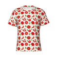 thumbnail image 3 of Naloa Fresh Red Tomato Men's T-Shirt Sport T-shirt Men's Basic Tee Casual Men's Shirt, Round Neck, Short Sleeves - 3X-Large, 3 of 5