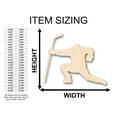 thumbnail image 2 of Unfinished Wood Hockey Player Shape - Craft - up to 46" DIY 36" / 3/4", 2 of 3