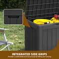thumbnail image 4 of Uforic 30 Gallon Outdoor Storage Box, Weatherproof Lockable Resin Deck Box for Patio Furniture, Pool Accessories, Garden Tools and Supplies, Black, 4 of 9