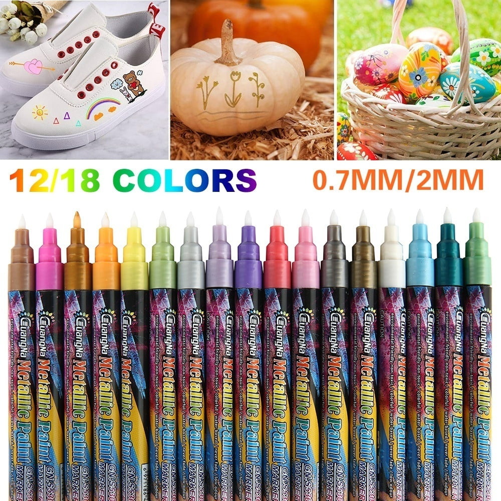 1218 Colour Acrylic Metallic Paint Marker Pens Set for DIY Arts Crafts