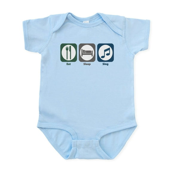 CafePress - Eat Sleep Sing Infant Bodysuit - Baby Light Bodysuit, Size Newborn - 24 Months