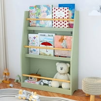 Jopath 3-Tier Bookshelf,Kids Bookshelf,Book Storage Rack for Bedroom,Green