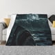 thumbnail image 1 of Fotbe Moonlit Night Sky Shark Manta de Franela con Estampado, Manta Ultrasuave para Cama, Sofá, Auto, Hipoalergénica y Antibolitas-40"x30", 1 of 6