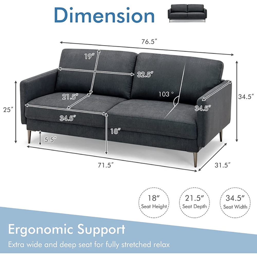 Finihen Convertible Sleeper Sofa Bed, Sectional Couch, Loveseat Sofa, Modern Loveseat with Comfy Backrest Cushions, for Living Room, Bedroom, Gray Finihen Convertible Sleeper Sofa Bed, Sectional Couch, Loveseat Sofa, Modern Loveseat with Comfy Backrest Cushions, for Living Room, Bedroom, Gray