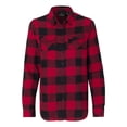 thumbnail image 1 of Chemise en Flanelle à Manches Longues Teinte en Fil pour Femmes, P, Rouge/noir Buffalo, 1 of 2