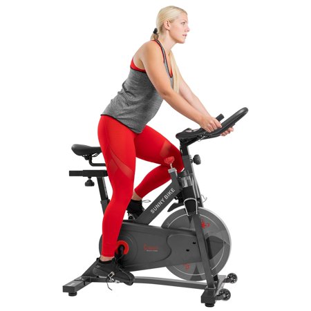 Sunny Health & Fitness Pro II SF-B1964 Magnetic Indoor Cycling Bike with 40 Lb. Flywheel, Heart Rate Monitor, Dumbbell Holder