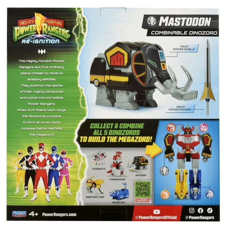 Power Rangers Mighty Morphin Re-Ignition Mastodon Dinozord Action