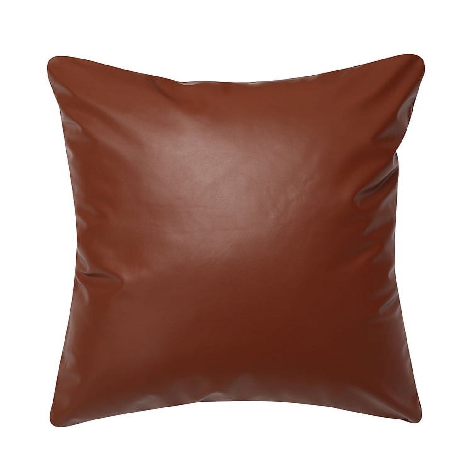 Boho Throw Pillow Covers, Modern Farmhouse Decorative Pillow Covers for Couch Sofa Bed,Faux Leather Pillow Covers, 18 x 18inch