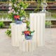thumbnail image 4 of 1 juego de columna romana de papel plegable para bodas, guía de ruta con tapa acrílica (blanco), 4 of 7