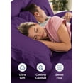 thumbnail image 3 of Sábana bajera ajustable CGK Unlimited Extra Deep Twin XL Morada, 3 of 7