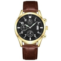 Ausyst Men's Watch Popular Men's Leather Watch With Calendar Function Plus Luminous Function Watch Watches for Men