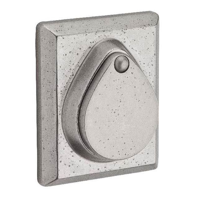 Baldwin SC.RSD.492 Single Cylinder Rustic Square Deadbolt White Bronze