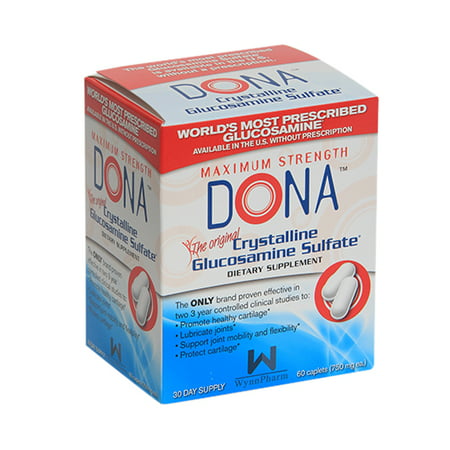 Dona Crystalline Glucosamine Sulfate Maximum Strength Caplets, 60 ea