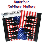 100 Pack 10x13 Patriotic Poly Mailers, Designer Shipping Custom Boutique Flag Envelopes