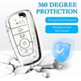 thumbnail image 4 of Key Fob Cover Compatible with Ford Explorer Fusion Escape Edge Expedition Mustang F150 F250 F350 F450 F550 Bronco Keychain Case Holder Protector,White, 4 of 6