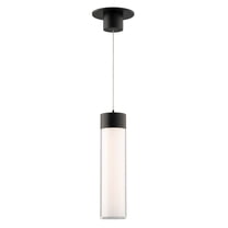 PD-240212-CS-BK WAC Limited Twist-N-Lite - 13W 1 LED Cylinder Mini Pendant-12 Inch Tall and 5 Inch Wide-Black Finish