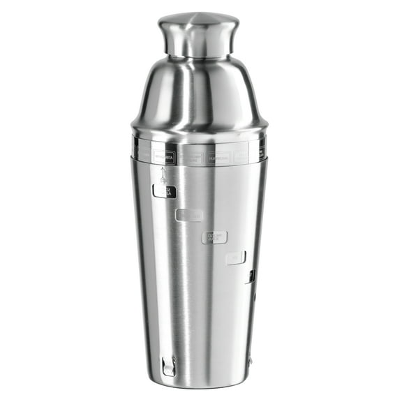 Oggi Dial-a-Drink Stainless Steel Cocktail Shaker (1 lt, 34 oz) - Stainless Steel