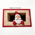 thumbnail image 3 of PoyoKee Christmas Decorations, Crystal Velvet 3D Santa Print Bathroom Rugs, Bath Mat for Entryway Porch Sink, Washable Rug for Household Indoor Xmas Decor, 3 of 7