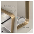 26x36 Framed Mirror for Bathroom, Brushed Mirror with Metal Frame ...