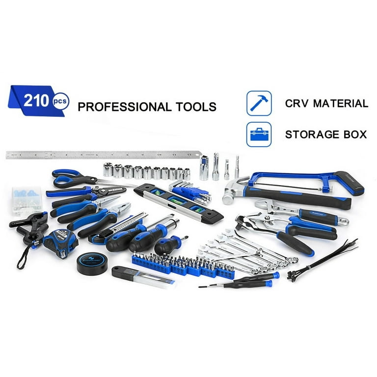 Free Shipping! Prostormer 210-Piece Household Tool Kit with Hammer