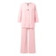 thumbnail image 4 of Conjunto informal de dos piezas para mujer: camisa de manga larga y pantalones de cintura alta - Camisa de color liso con botones, pantalones holgados con bolsillos, tallas S-XXL para todas las oca, 4 of 8