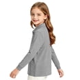 thumbnail image 3 of Girls Long Sleeve Polo Shirt School Uniform Casual Fall Comfy Smooth Knit Top Back to School Outfit, 3 of 7