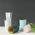 thumbnail image 4 of Nvzi vasos de baño irrompibles y reutilizables, de plástico, para cepillos de dientes, color gris, 4 of 4