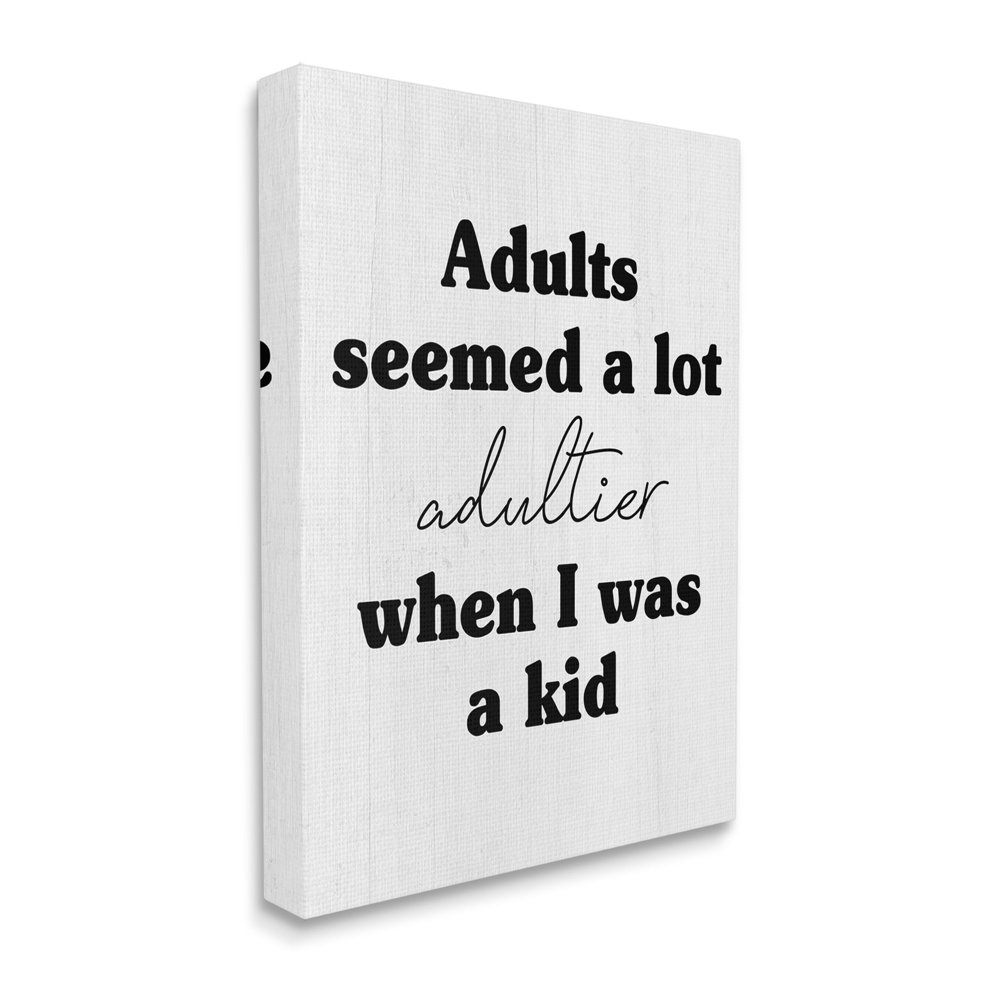 Stupell Industries Sassy Adult Phrase Typography Painting Gallery Wrapped Canvas Art Print Wall Art, 30 x 40