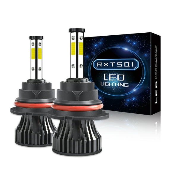 9007 HB5 6000K Super White LED Headlight Bulbs High Low Beam Conversion Kit Pair
