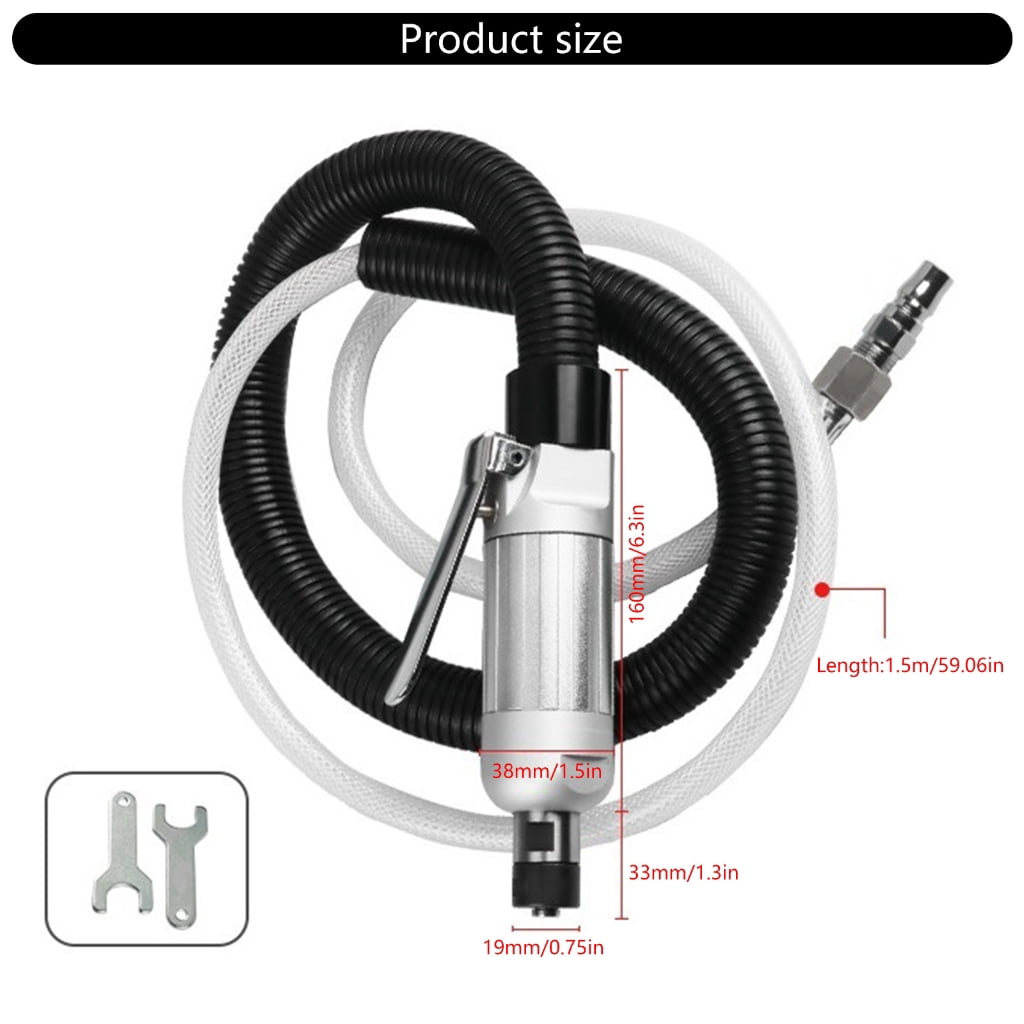 BQBQERT 1/4in Pneumatic Angles Grinder Grinding Engraving Polishing Machine with Wrench 25000RPM Air Die Grinder