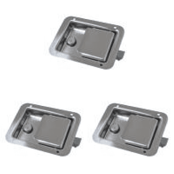 Cerradura De Acero Inoxidable Para Remolque O Camión: Incluye 2 Llaves, Tamaño 10x14 Cm - Para Cajas De Herramientas, Caravanas, Furgonetas