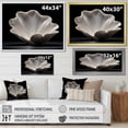 thumbnail image 4 of Designart "Black And White Clam In Dark Sea I" Clam Floater Framed Canvas Wall Art, 4 of 5