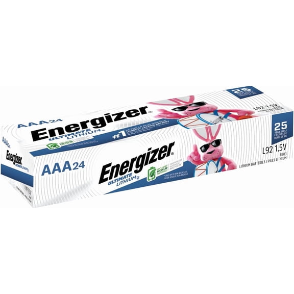 Energizer Ultimate Lithium AAA Batteries (24 Pack), Lithium Triple A Batteries