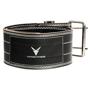 Victor Fitness VFWBBK 100% Genuine Leather Competition-ready Weight Lifting Belt
