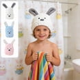 thumbnail image 7 of Pink 7.87×9.84 Incheaster Bunny Kids Hair Drying Cap Soft Thick Absorbent Quick Dry Shower Cap For Children Bathroom Bathing And Home Daily Use, 7 of 7