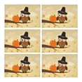 thumbnail image 2 of MKHERT Happy Halloween Abstract Autumn Owl with Pumpkin Placemats Table Mats for Dining Room Kitchen Table Decoration 12x18 inch,Set of 6, 2 of 4