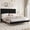 FULL-black, variant on King Size Bed Frame, Adjustable Height Headboard, Velvet Upholstered Platform Bed Frame, No Box Spring Needed, Easy Assembly, Black