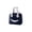 Navy, variant on Lunch Bag, Smile Face Handheld Zippered Insulated Thermal Cooler Bento Box for Women Work Office Picnic Travel Outdoor Lightweight Stylish Durable Food Container 9.1x7.9in Navy
