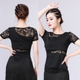 thumbnail image 3 of Blusa de Manga Corta para Mujer Sunnimix de Salón La Tango Negro L, 3 of 8