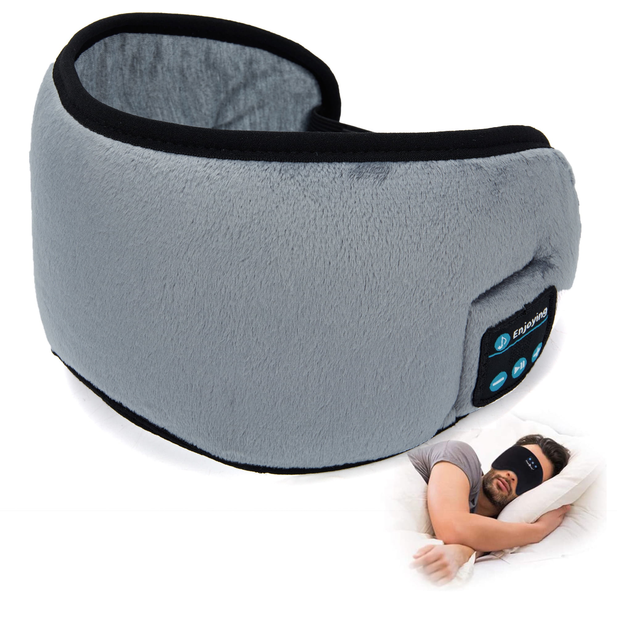 SAYFUT bluetooth Sleep Eye Mask for Men Women Contoured Blackout Shades