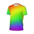 thumbnail image 5 of T Shirt For Men Ombre Print Running Rainbow Gradient Fashion T-Shirts Men Aesthetic Tee Shirt Summer, 5 of 7