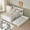 Style D, White, variant on LegaHome Full Size Solid Wood Platform Bed Frame with Twin Size Trundle and 2 Storage Drawers Included, No Box Spring Needed, White&Oak