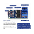 thumbnail image 3 of 30PCS Module d'Entraînement de Commutateur de MOSFET DC 5V-36V 15A (Max 30A) 400W Double Contrôleur de Vitesse de Moteur de Puissance 0-20KHz PWM DC, 3 of 5