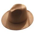 thumbnail image 2 of Joernso Unisex Fedora Hat, Short Brim Wool Blend Hat, Retro Panama Cap, Felt Winter Hat for Men Women 1920s Party Costume, 2 of 8