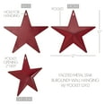 thumbnail image 6 of VHC Brands Patriotic Faceted Metal Star Burgundy Wall Hanging w/Pocket 12x12, Independence Day Decor, American Star with display pocket, Distressed Appearance Wall Hanging, Star Shape, Burgundy, 6 of 6
