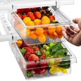 thumbnail image 1 of Sorbus Tiroir Réfrigérateur Coulissant - Tiroir à Charcuterie Attachable - Bac de Rangement Réfrigérateur Réglable - Accessoires de Cuisine en Plastique Transparent, 1 of 9